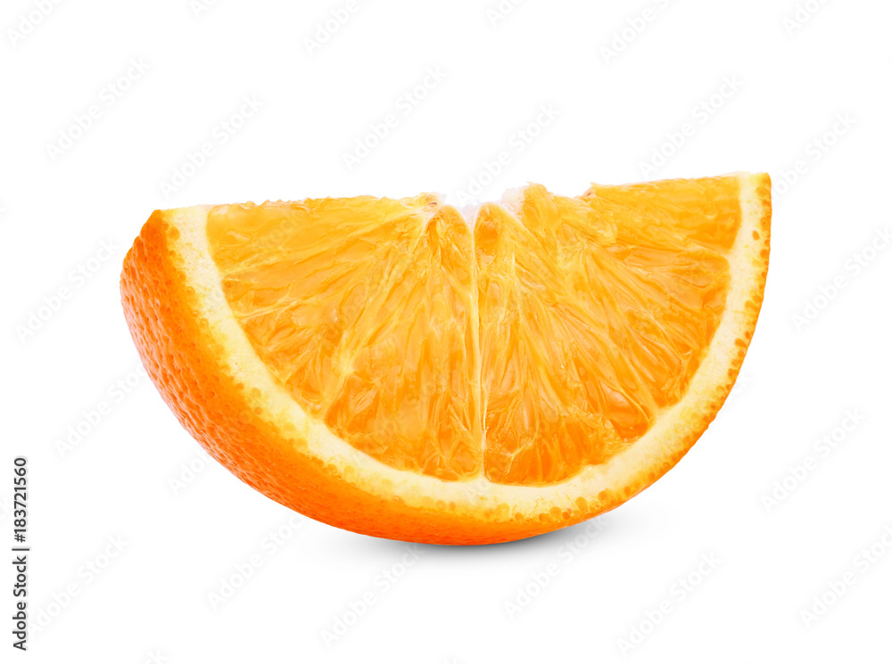 sliced fresh orange fruit isolated on white background sliced fresh orange fruit isolated on white background