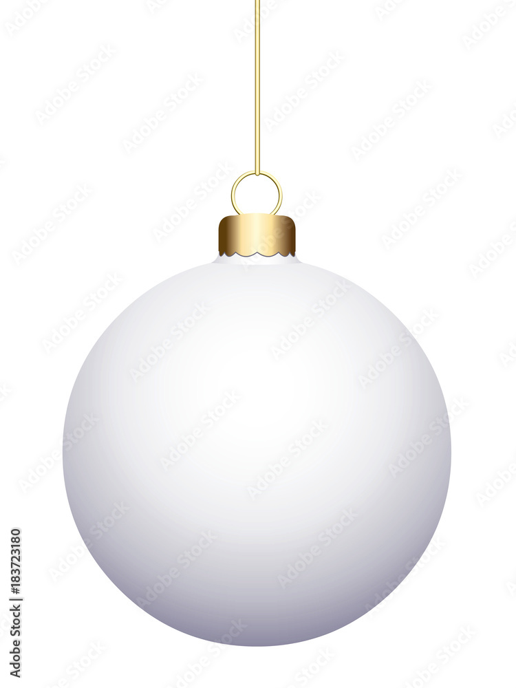 Weiße Weihnachtskugel Weiße Weihnachtskugel
