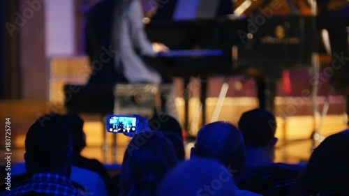 Wallpaper Mural Spectators at concert - people shooting performance on smartphone, scottish musicians Torontodigital.ca