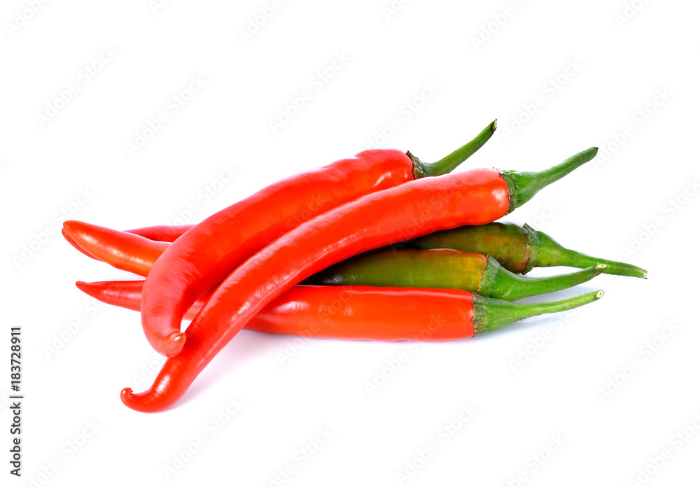 red chili isolated on white background