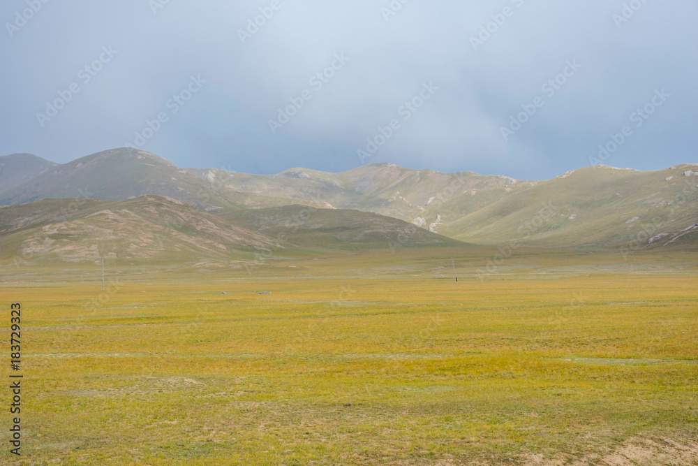 Green yellow valley, Kyrgyzstan