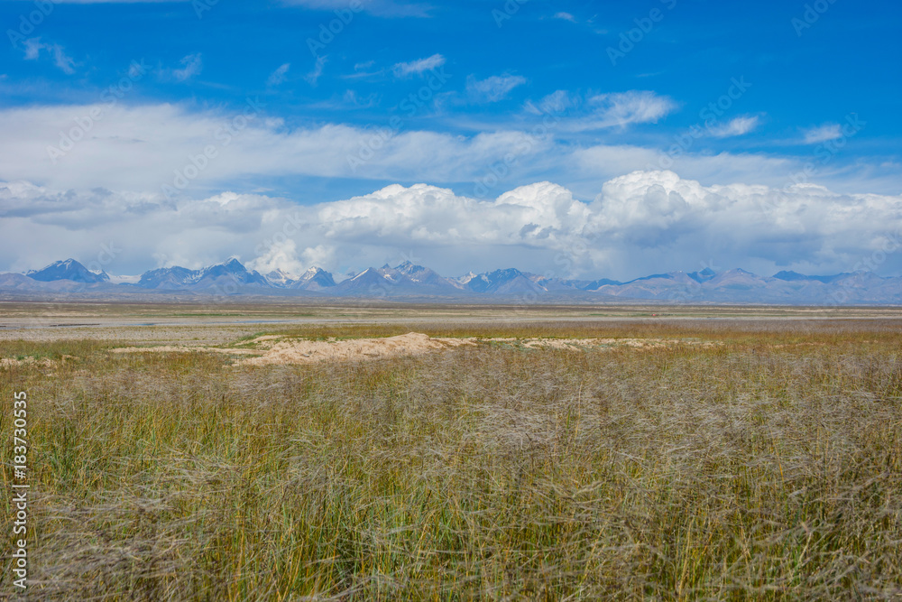 Scenic valley with the river, Kyrgyzstan