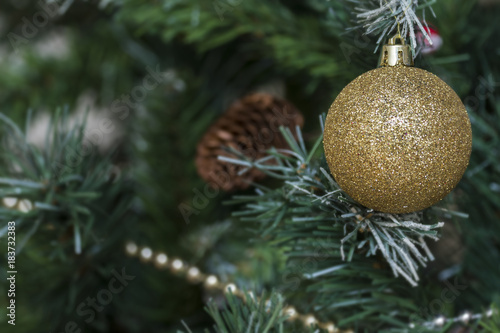 Close-Up Of Christmas Tree Decoration Indoors