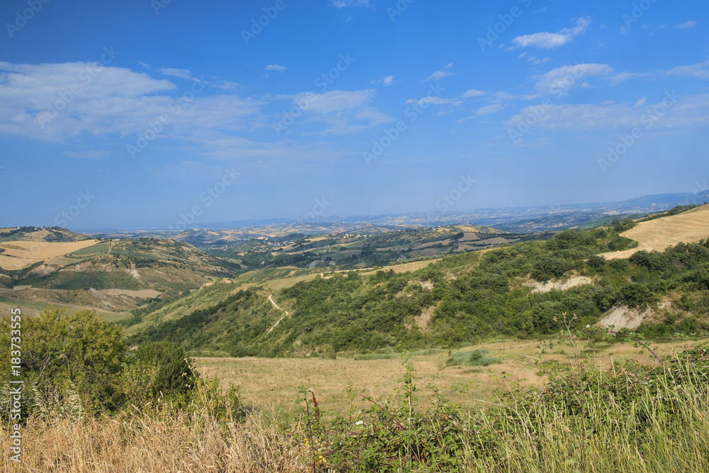 Summer landscape in Abruzzi near Pietranico