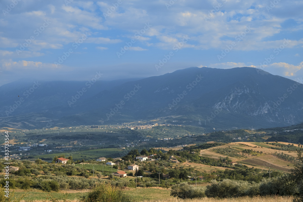 Summer landscape in Abruzzi near Pietranico Summer landscape in Abruzzi near Pietranico