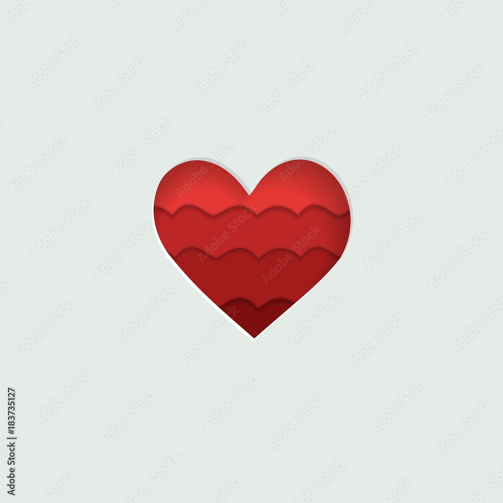 paper red heart