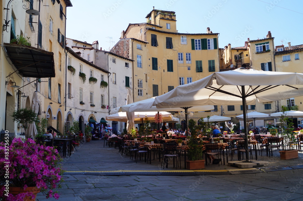 The beautiful art city of Lucca, Tuscany, Italy
