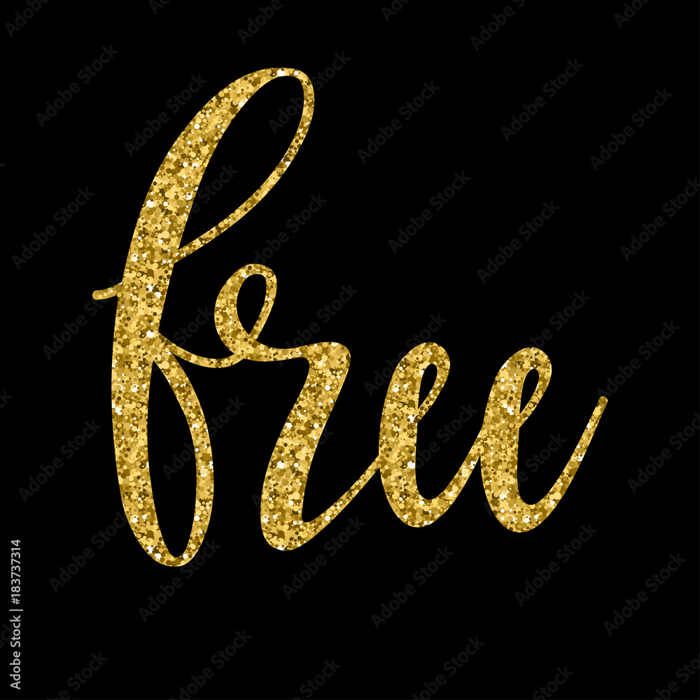 Fotografie Handwritten lettering isolated on black