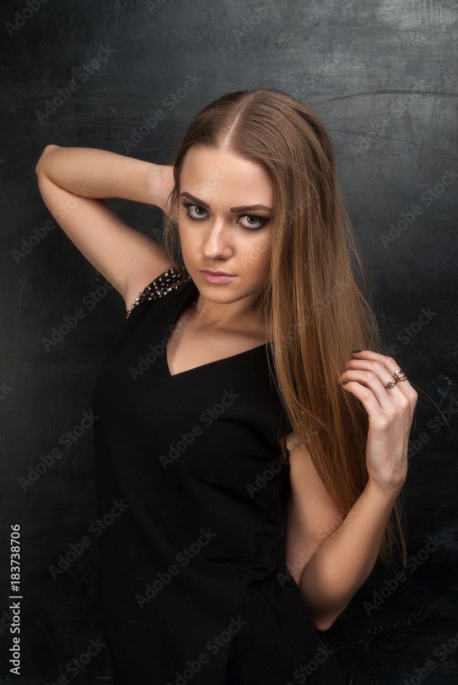 Very attractive woman. fashion design. shot in studio