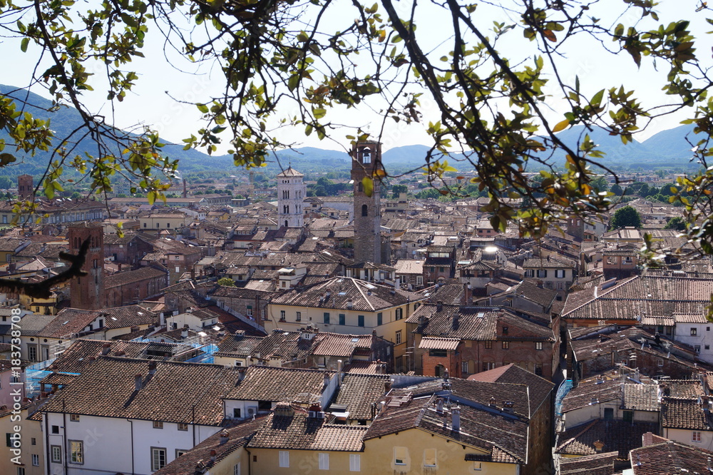 The beautiful city of Lucca, Italy