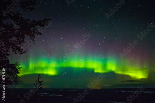 Northern lights image taken in Finish Lapland © lukjonis