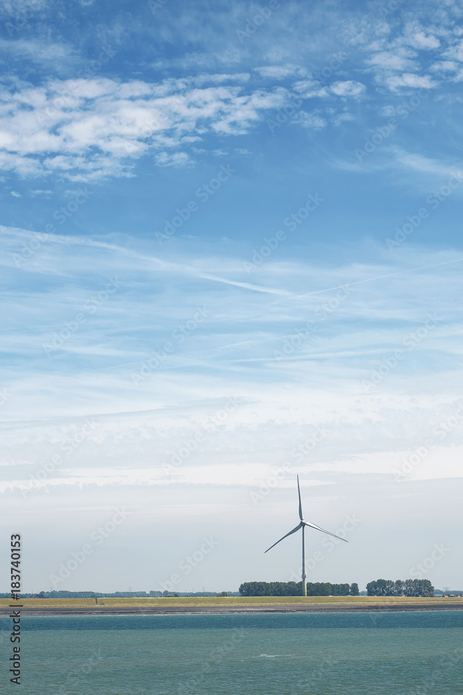 Windmill in Belgium for production of green energy.
