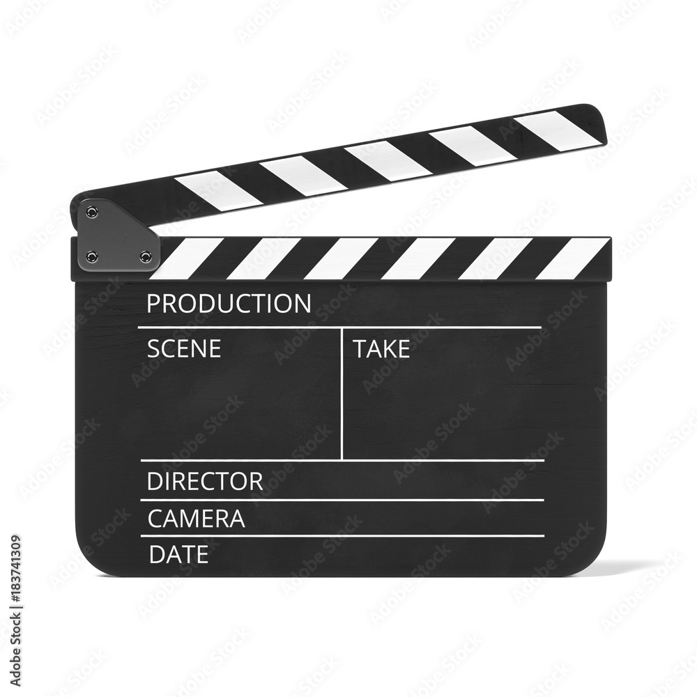 Realistic 3D render of Clapperboard