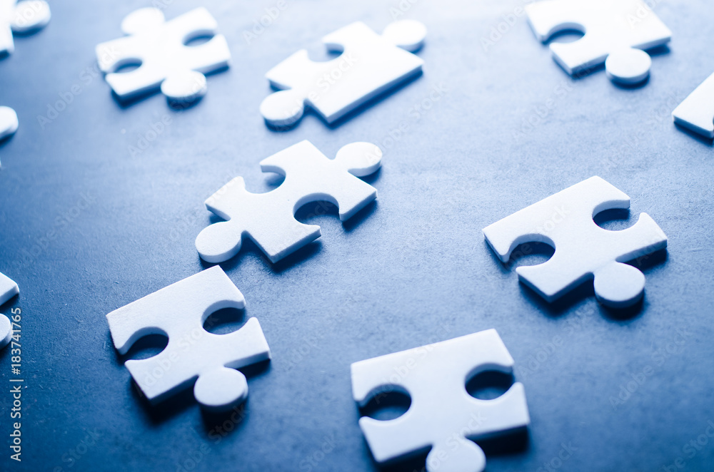 Fototapeta premium puzzles on light backgrounds