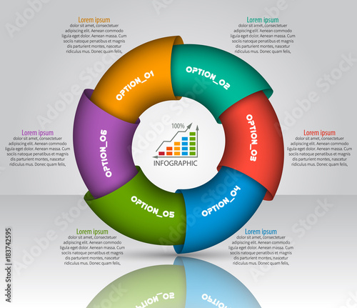 Abstract 3D Paper Infographics
