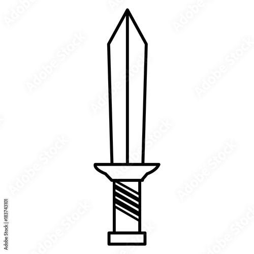 warrior sword isolated icon vector illustration design