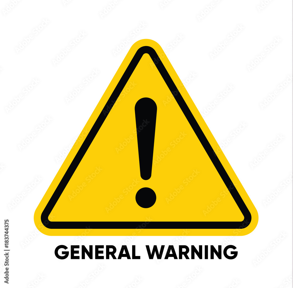 Caution danger sign.