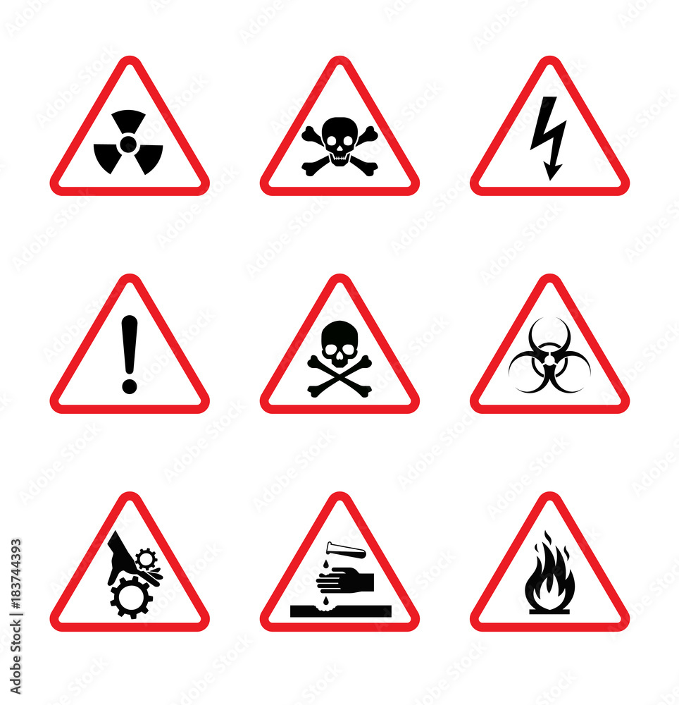Caution danger sign.