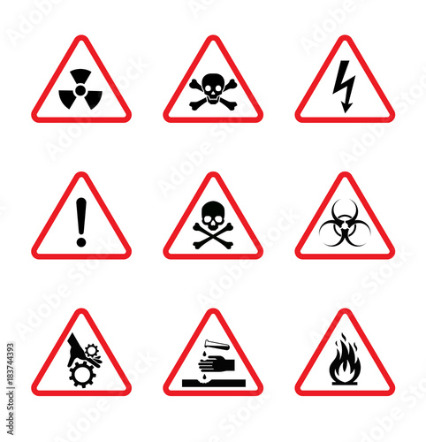 Obraz na płótnie Caution danger sign. w salonie