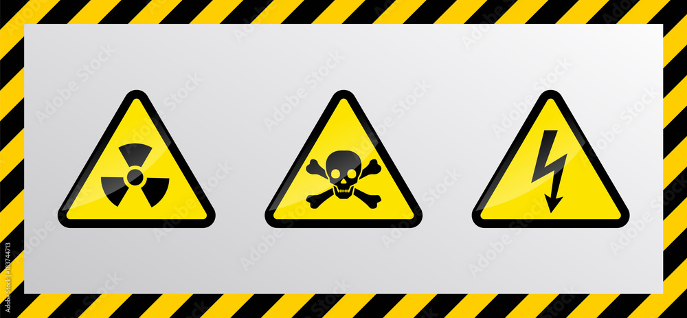 Caution danger sign.