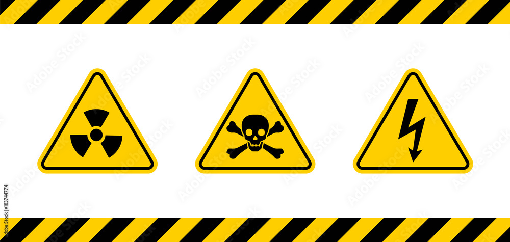 Caution danger sign.