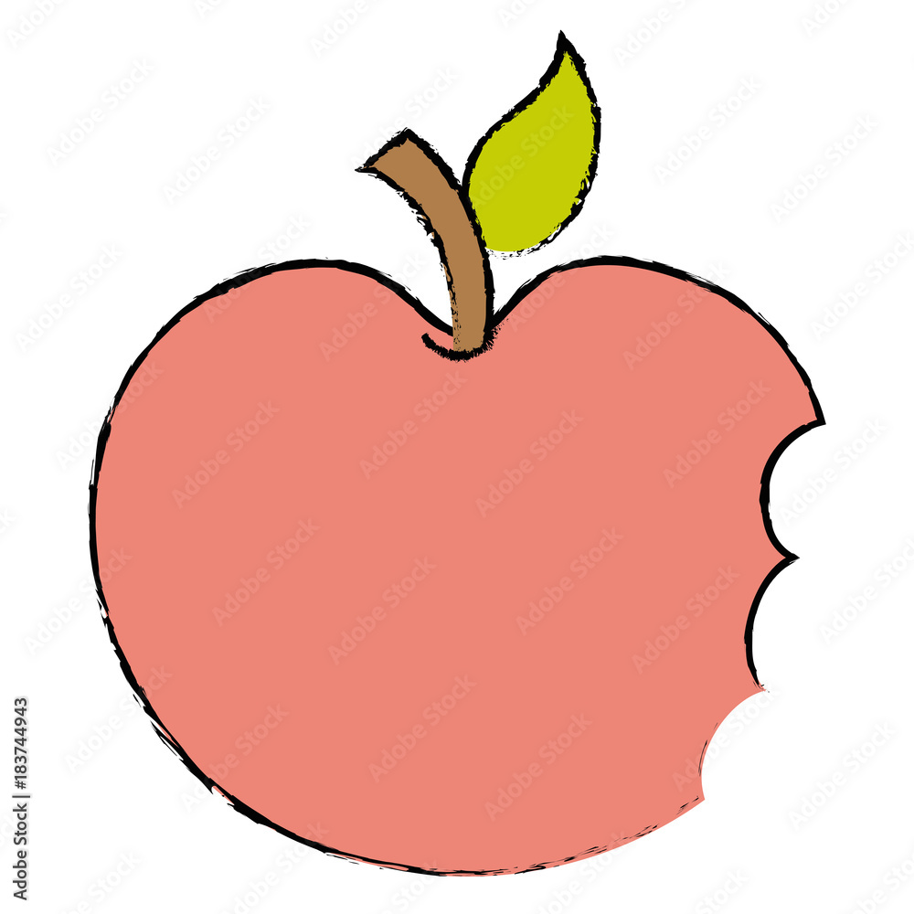bitten apple fresh fruit icon vector illustration design bitten apple fresh fruit icon vector illustration design