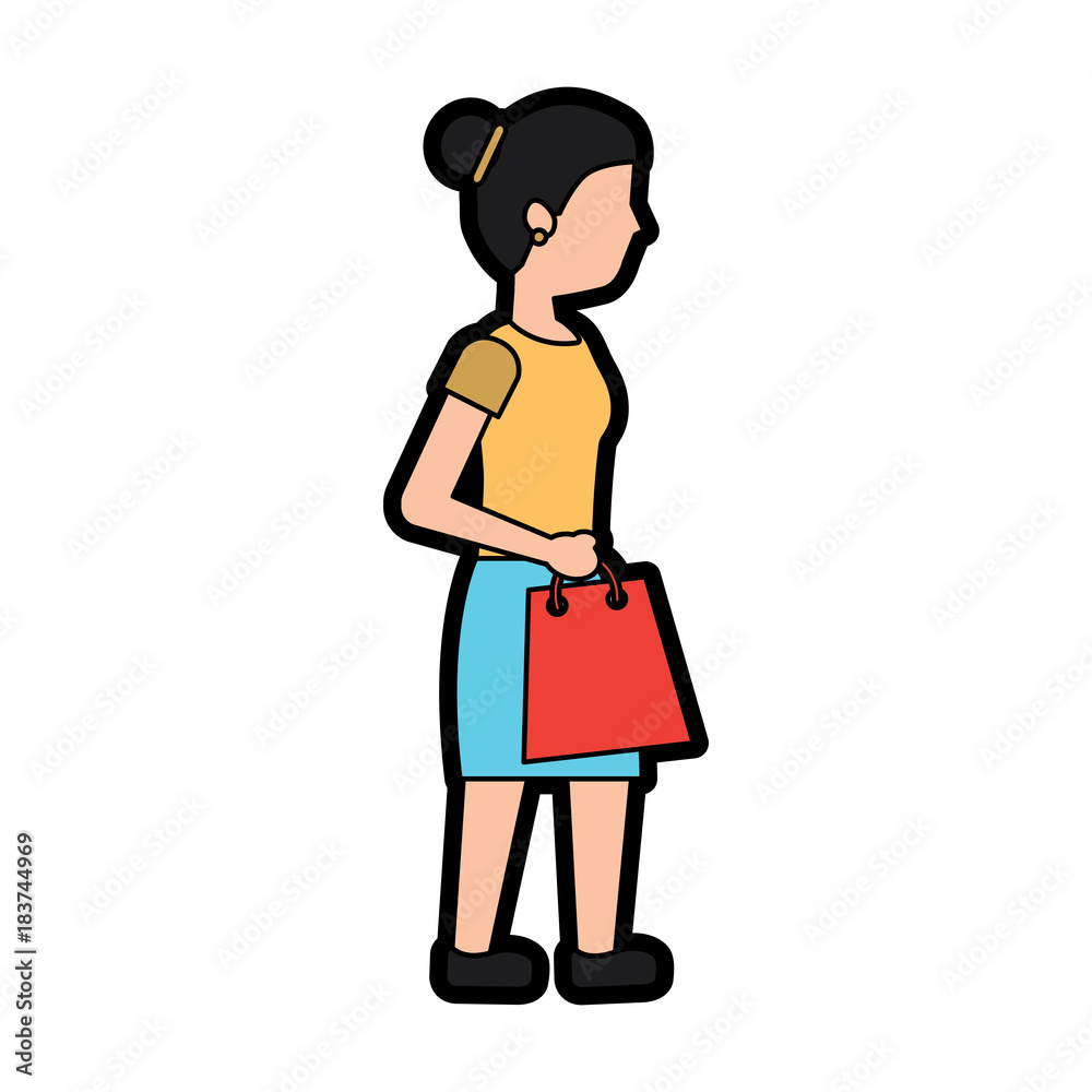 woman shopping icon image vector illustration design woman shopping icon image vector illustration design