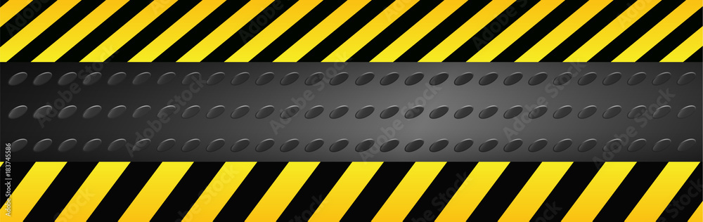 Danger and police line. Yellow Warning Tape. Vector illustration.