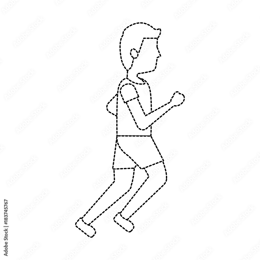 man avatar running or jogging icon image vector illustration design man avatar running or jogging icon image vector illustration design