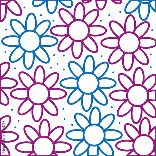 beautiful flowers pattern background vector illustration design