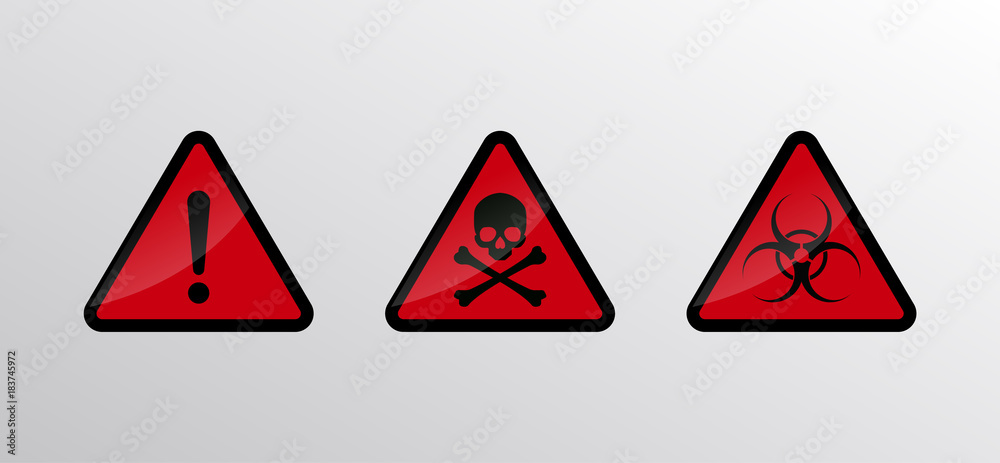 Caution danger sign. Caution danger sign.