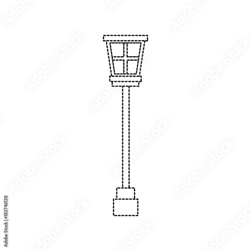 street lamp vintage icon image vector illustration design 