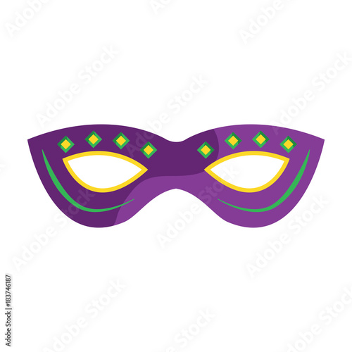 mask mardi gras carnival icon image vector illustration design 