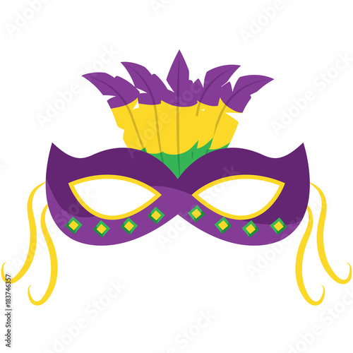 mask mardi gras carnival icon image vector illustration design 