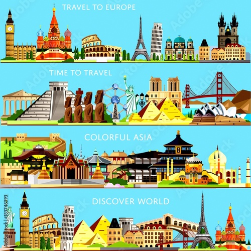 Travel architecture and world landmarks