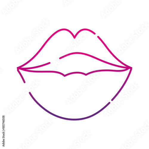 neon silhouette female fashion lips style