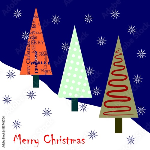 Greeting Christmas card