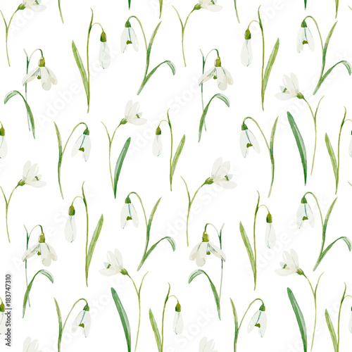 Watercolor floral vector pattern