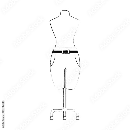 elegant pants for women in manikin vector illustration design