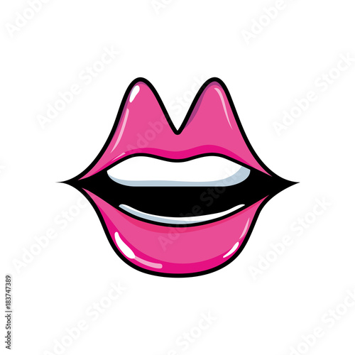 mouth with lipstick in the lips fashion makeup