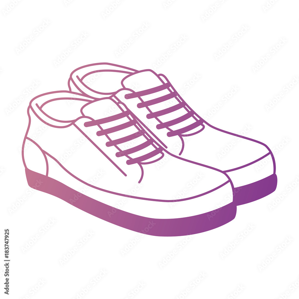 tennis shoes pair icon vector illustration design Stock Vector | Adobe Stock