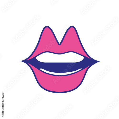 colorful mouth with lipstick in the lips fashion makeup