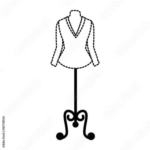 elegant blouse for women in manikin vector illustration design