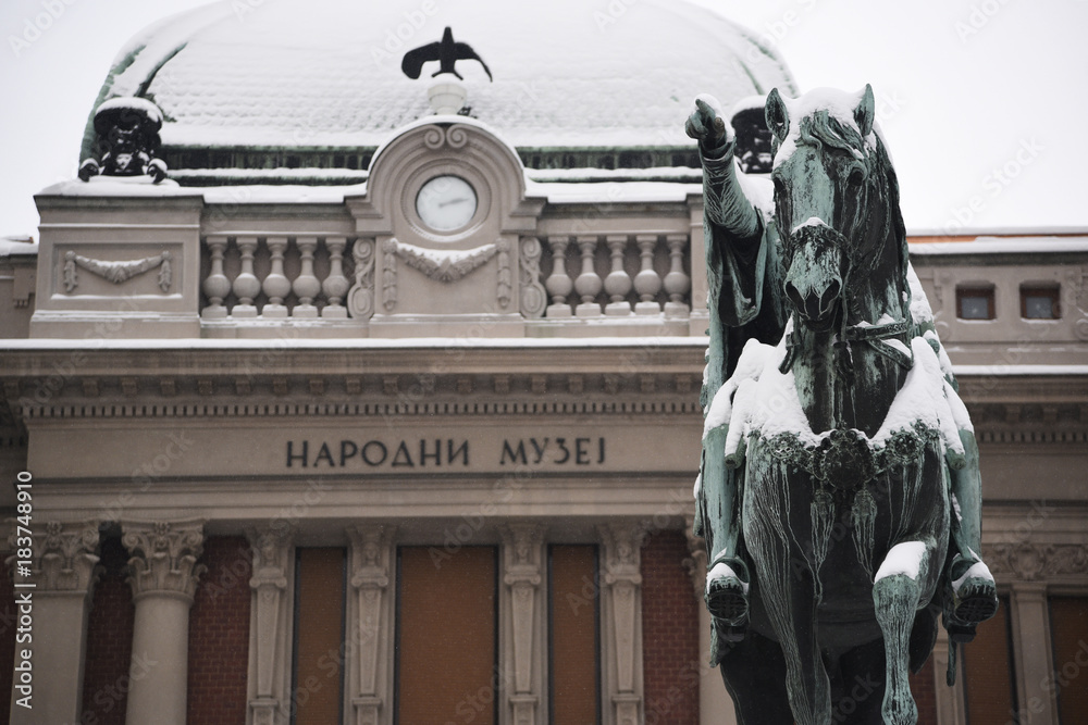 Obraz premium Prince Mihailo Monument