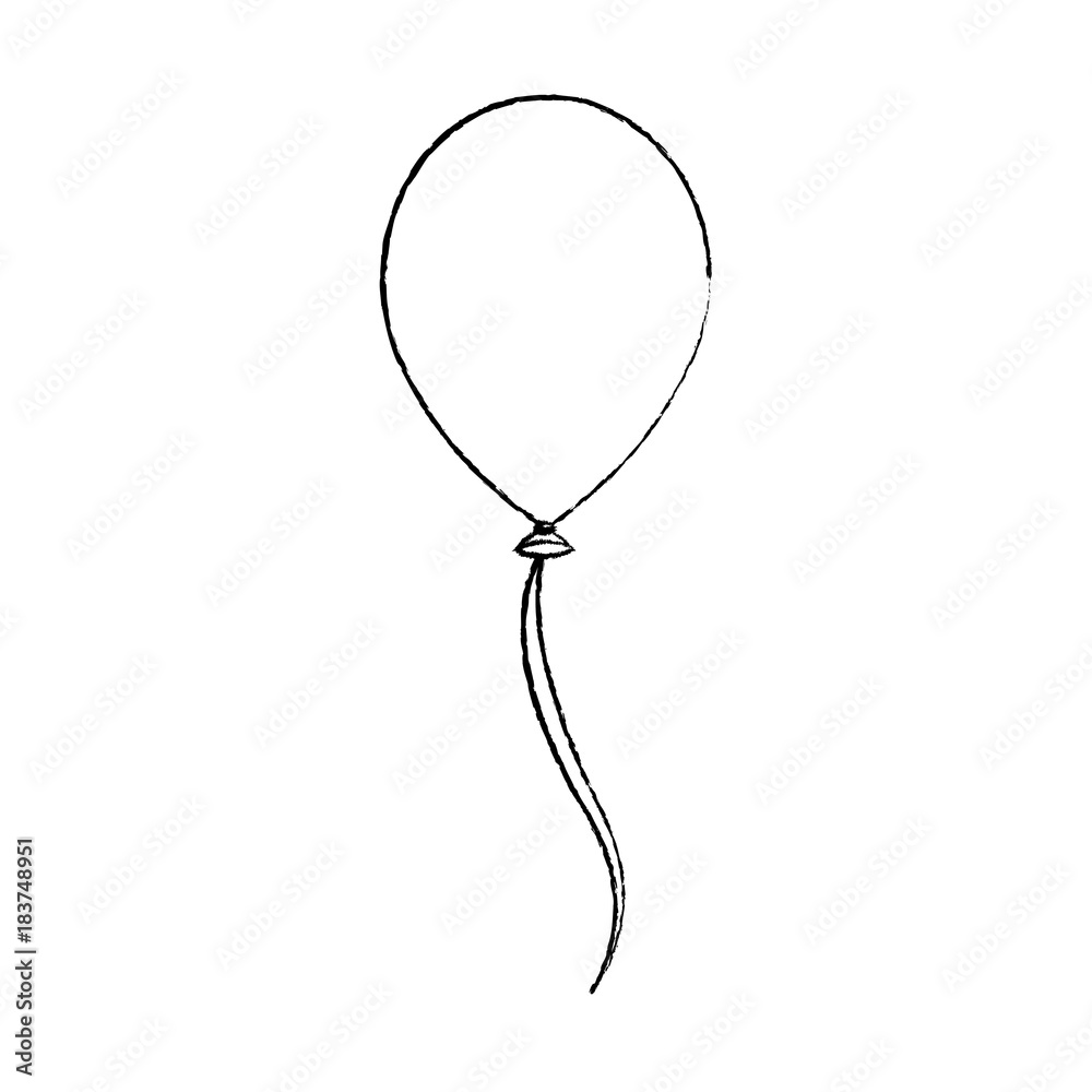 balloon decoration flying ribbon party vector illustration balloon decoration flying ribbon party vector illustration
