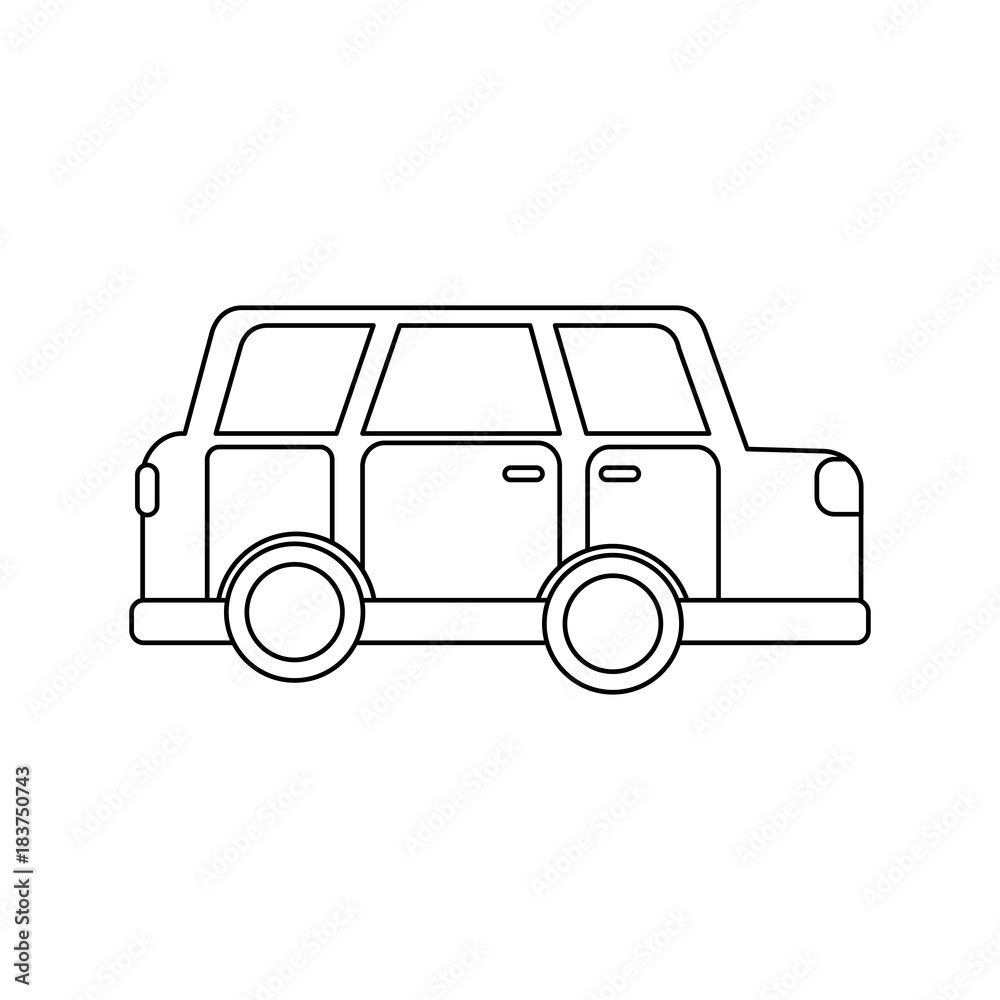car vehicle transport classic automobile vector illustration