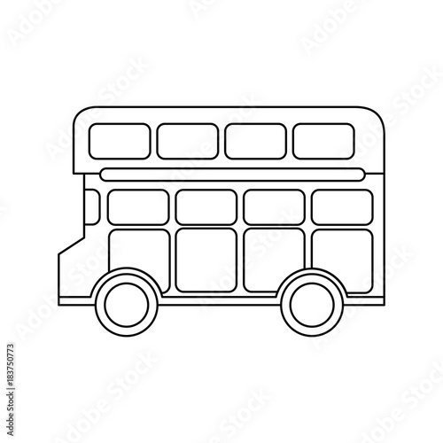 london double decker bus public transport vector illustration