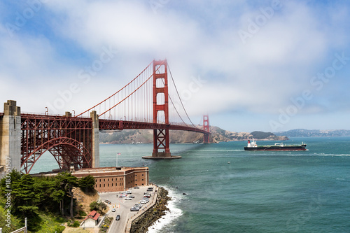 The Golden Gate Bridge  from Fort Point  San Francisco  California.