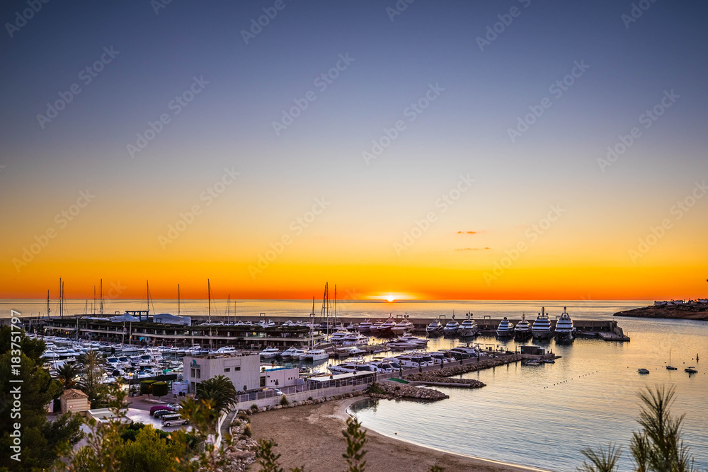 Sunset in Port Adriano Mallorca Balearic Island Spain