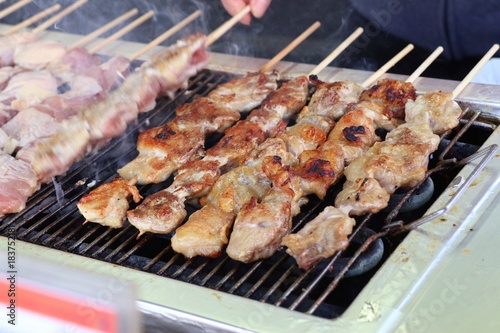 Korean street food of grill chicken